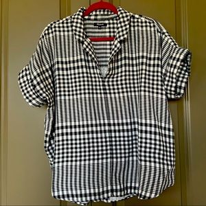 Madewell Gingham Plaid Popover